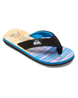 The Quiksilver Boys Boys Molokai Layback Flip Flops in Black, Blue & Pink