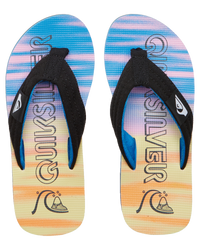 The Quiksilver Boys Boys Molokai Layback Flip Flops in Black, Blue & Pink