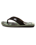 The Quiksilver Boys Boys Molokai Layback Flip Flops in Black, Brown & Green