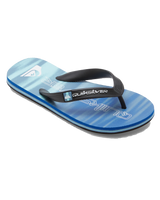 The Quiksilver Boys Boys Molokai Art II Flip Flops in Blue 2