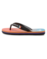 The Quiksilver Boys Boys Molokai Art II Flip Flops in Blue, Blue & Orange