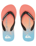 The Quiksilver Boys Boys Molokai Art II Flip Flops in Blue, Blue & Orange