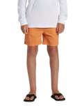 The Quiksilver Boys Boys Taxer Walkshorts in Tangerine