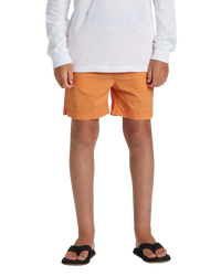 The Quiksilver Boys Boys Taxer Walkshorts in Tangerine