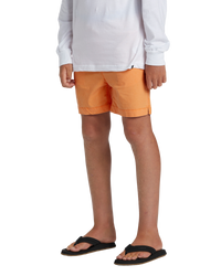 The Quiksilver Boys Boys Taxer Walkshorts in Tangerine