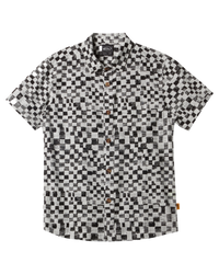 The Quiksilver Boys Boys Saturn Distort Shirt in Black Mercury