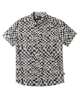 The Quiksilver Boys Boys Saturn Distort Shirt in Black Mercury