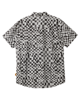 The Quiksilver Boys Boys Saturn Distort Shirt in Black Mercury