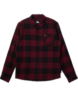 The Quiksilver Boys Boys Buffalo Classic Flannel Shirt in Wine