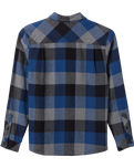 The Quiksilver Boys Boys Motherfly Classic Flannel Shirt in Estate Blue