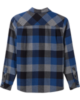 The Quiksilver Boys Boys Motherfly Classic Flannel Shirt in Estate Blue