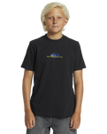 The Quiksilver Boys Boys Thermal Logo T-Shirt in Black