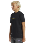 The Quiksilver Boys Boys Thermal Logo T-Shirt in Black