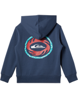 The Quiksilver Boys Boys Graphic Hoodie in Vintage Indigo