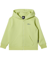 The Quiksilver Boys Boys Graphic Zip Hoodie in Shadow Lime