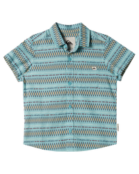 The Quiksilver Boys Boys Vibrations Shirt in Marine Blue