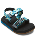 The Quiksilver Boys Boys Monkey Caged Flip Flops in Blue & Yellow