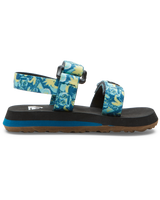 The Quiksilver Boys Boys Monkey Caged Flip Flops in Blue & Yellow