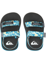 The Quiksilver Boys Boys Monkey Caged Flip Flops in Blue & Yellow