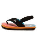 The Quiksilver Boys Boys Molokai Layback Toddler Flip Flops in Blue, Blue & Orange