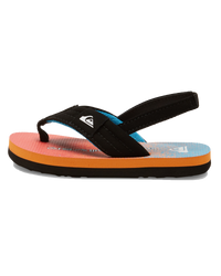 The Quiksilver Boys Boys Molokai Layback Toddler Flip Flops in Blue, Blue & Orange