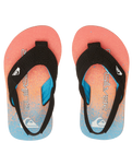 The Quiksilver Boys Boys Molokai Layback Toddler Flip Flops in Blue, Blue & Orange