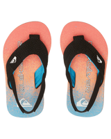 The Quiksilver Boys Boys Molokai Layback Toddler Flip Flops in Blue, Blue & Orange