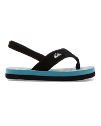 The Quiksilver Boys Boys Molokai Layback Toddler Flip Flops in Black, Blue & Blue