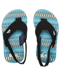 The Quiksilver Boys Boys Molokai Layback Toddler Flip Flops in Black, Blue & Blue