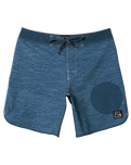 The Quiksilver Mens Scallop Blank Canvas Boardshorts in Midnight Navy