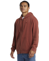 The Quiksilver Mens Salt Water Zip Hoodie in Henna