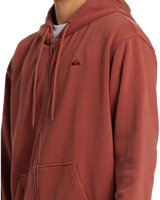 The Quiksilver Mens Salt Water Zip Hoodie in Henna