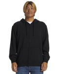 The Quiksilver Mens Salt Water Zip Hoodie in Black