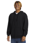 The Quiksilver Mens Salt Water Zip Hoodie in Black