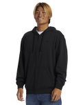 The Quiksilver Mens Salt Water Zip Hoodie in Black