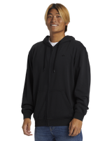 The Quiksilver Mens Salt Water Zip Hoodie in Black