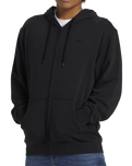 The Quiksilver Mens Salt Water Zip Hoodie in Black