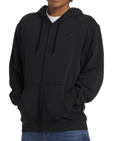 The Quiksilver Mens Salt Water Zip Hoodie in Black