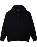 The Quiksilver Mens Salt Water Zip Hoodie in Black