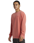 The Quiksilver Mens Salt Water Sweatshirt in Spiced Coral