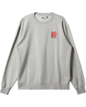 The Quiksilver Mens Graphic Mix Sweatshirt in White Marble Heather