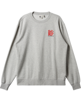 The Quiksilver Mens Graphic Mix Sweatshirt in White Marble Heather