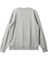 The Quiksilver Mens Graphic Mix Sweatshirt in White Marble Heather