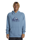 The Quiksilver Mens Big Logo Hoodie in Blue Shadow