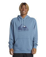 The Quiksilver Mens Big Logo Hoodie in Blue Shadow