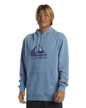 The Quiksilver Mens Big Logo Hoodie in Blue Shadow