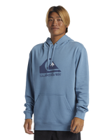 The Quiksilver Mens Big Logo Hoodie in Blue Shadow