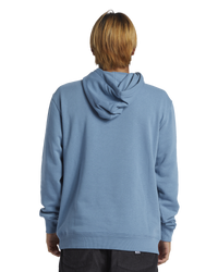 The Quiksilver Mens Big Logo Hoodie in Blue Shadow