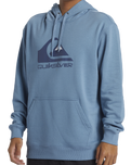 The Quiksilver Mens Big Logo Hoodie in Blue Shadow