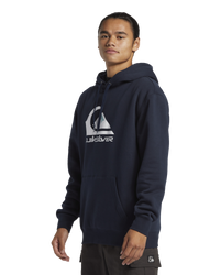 The Quiksilver Mens Big Logo Hoodie in Dark Navy